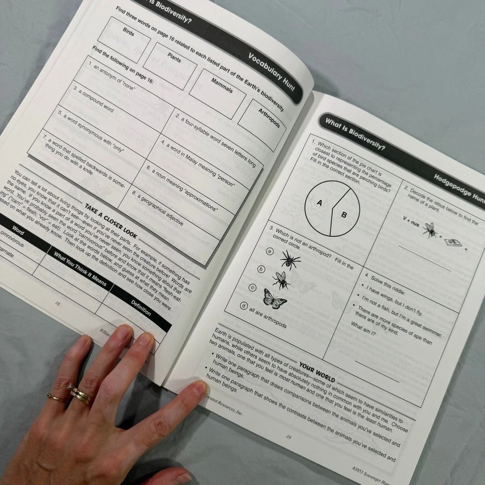 World Almanac for Kids Scavenger Hunts Grades 6-8 Workbook TCR 3853 Paperback